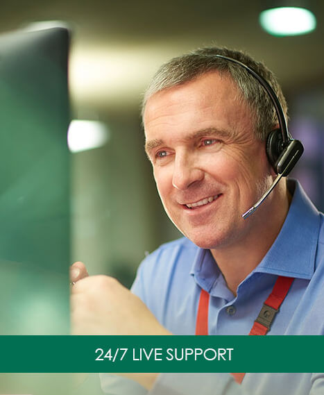 24/7 Live Suppport